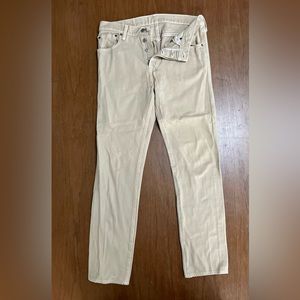 Men’s Levi’s 501 Original Straight Leg Khaki Jeans 30 x 32